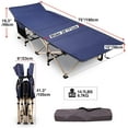 REDCAMP Quick Collapsible Comfortable Camping Cot for Adults, 500lbs