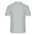 thumbnail image 6 of Wrtxtat Linen Button Down Shirts for Men Big and Tall Regular Fit Casual Summer Short Sleeve Cotton Hawaiian Beach Vacation Dress T-Shirts Tops with Pockets Z-Gray L, 6 of 7