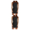 thumbnail image 4 of Sonducket Vestido estético Faldas casuales Traje de verano Cuello Top acanalado Ropa de mujer Lavable Moda Sexy Negro Negro 3XL 2piezas, 4 of 6