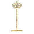 thumbnail image 1 of Tie Pin Creative Rhinestone Crown Tie Tack Back Tie Tack Clutch with Chain, 1 of 7