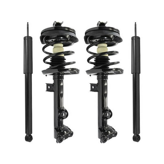Front and Rear Strut Coil Spring and Shock Absorber Assembly Kit - 4 Piece - Compatible with 2003 - 2006 Mercedes-Benz CLK500 (Not For AWD Models) 2004 2005