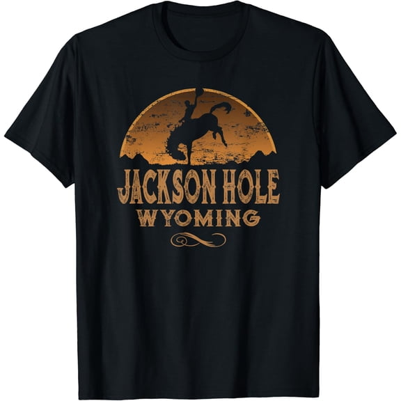 Jackson Hole Wyoming Wy Wild West Rodeo Cowboy T-Shirt Unisex S-5XL Hot Trending Shirt Birthday Gift