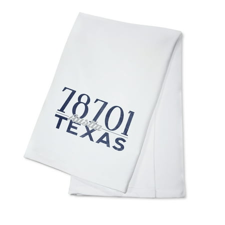 Austin, Texas - 78701 Zip Code (Blue) - Lantern Press Artwork (100% Cotton Kitchen