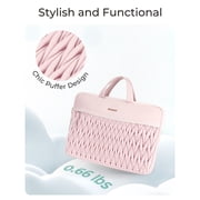 BAGSMART 15.6-16 Inch Laptop Case, Padded Laptop Sleeve for MacBook Pro, Shockproof Macbook Case Laptop Cover Compatible for Dell HP Lenovo Asus Acer, Pink