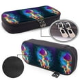 thumbnail image 4 of Lsque Magic Mushrooms ,Fireflies Printed Big Capacity PU Leather Pencil Case Large Pencil Pouch Stationery Pen Bag Pencil Holder for Teen, 4 of 6