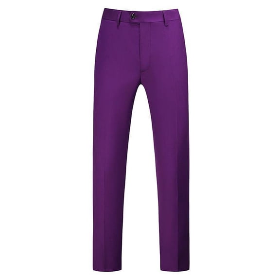 Gyexs Chino Pants for Men Relaxed Fit Elastic Waist Pants for Senior Men Lightweight Outdoor Summer Twill Trousers Men's Fashion Purple, Szie XXL