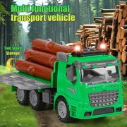 UQN Log Truck Toys for Boys Age 4-7, Inertia Tow Truck Toy, Truck And Trailer Toys for Boys, Lights and Sounds,Log Tractor Kids Toy Truck, Christmas Birthday Gift for Boys/Toddlers 3 4 5 6 7 8
