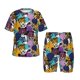thumbnail image 1 of Balery Retro Panther Conjunto de Pijama Infantil de Manga Corta con Estampado – Ropa de Dormir de Algodón Suave-X-Large, 1 of 5