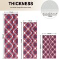 thumbnail image 4 of Red Blue White Star Plaid Checkered Pattern Kitchen Rugs Sets Of 3,Kitchen Runner Rugs Non Skid Washable,Decorative Kitchen Floor Mats for Kitchen,Sink,Laundry,17"x30"+ 17"x47" + 17"x59", 4 of 6