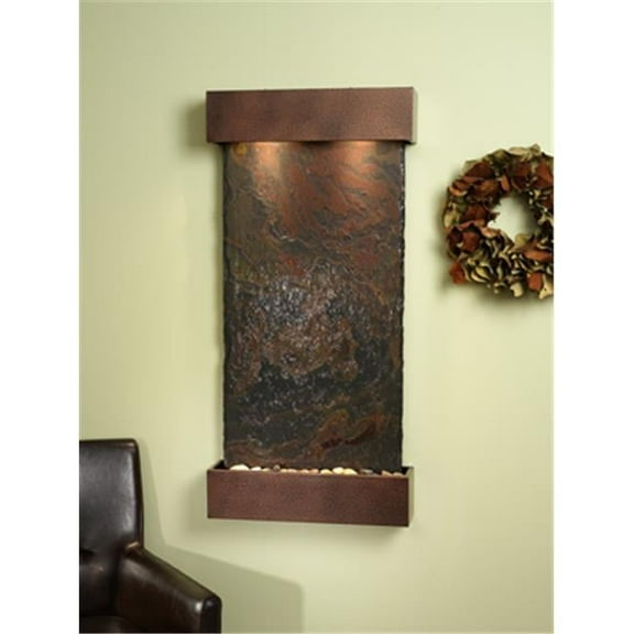 Adagio WCS5004 22 x 46 Inch Whispering Creek Squared Copper Vein Rajah Slate Water Feature
