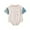 Light Blue, variant on IROINID Savings Neutral Crossover Onesies Baby Boys Girls Cute Short Sleeve Splicing Print Pocket Romper,Light Blue