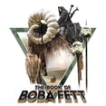 thumbnail image 2 of Junior's Star Wars: The Book of Boba Fett Bantha Ride Boba  Graphic Tee White Small, 2 of 3
