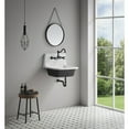 thumbnail image 3 of Gourmetier GCLWS22187 Petra Galley 22" x 18" Cast Iron Wall Mount Utility Sink, White, 3 of 11