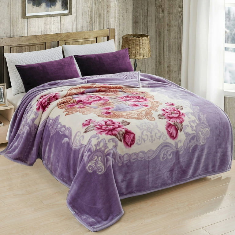 JML Soft Plush Fleece Blanket for Bed Queen 75