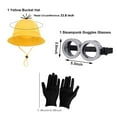 thumbnail image 2 of Halloween Costume Accessories for Adult 3PC Goggles Glasses Bucket Hat Gloves for Men Women Cosplay Set, 2 of 5