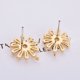 thumbnail image 4 of Pendientes de plata S925 Pendientes de color oro auténtico Accesorios con microincrustaciones de circonitas y flor de sol Cinturón colgante Broche de tremella, 4 of 6