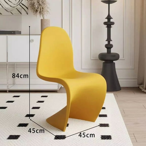 accent Chair S Shaped Set of 2 Living Room dining Furniture, high end Durable Waterproof PP Material Sitting Chair Multipurpose Patio Chair