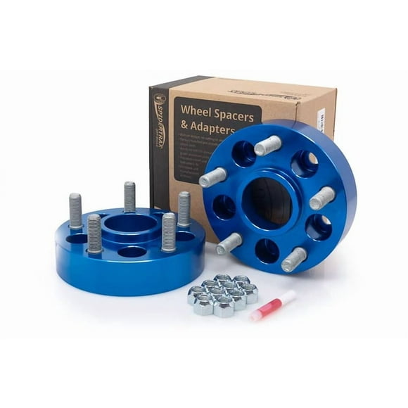 Spidertrax Wheel Adapter WHS035 Hub Centric; 71.62 Millimeter Center Bore; 1-1/2 Inch Thick; Anodized Blue; Aluminum