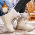 thumbnail image 2 of Women's Mid Calf Winter Boots Outdoor Booties With Thick Comfortable Platform Heel Casual Shoes For Cold Weather, 2 of 7