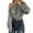 Grey, variant on HNMKIU Solid Color Off the Shoulder Sweatshirt Casual Short Crop Top Long Sleeve Pullover for Fashion Comfort Black,One Size