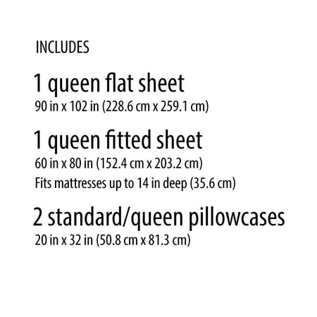 Mainstays Super Soft Recycled Brushed Microfiber Bed Sheet Set, Queen, Navy, 4 Piece