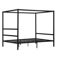 thumbnail image 5 of Hassch Metal Canopy Bed Frame, Heavy Duty Metal Bed,Square Tube Mosquito Net Bed ,King Size, Black, 5 of 6