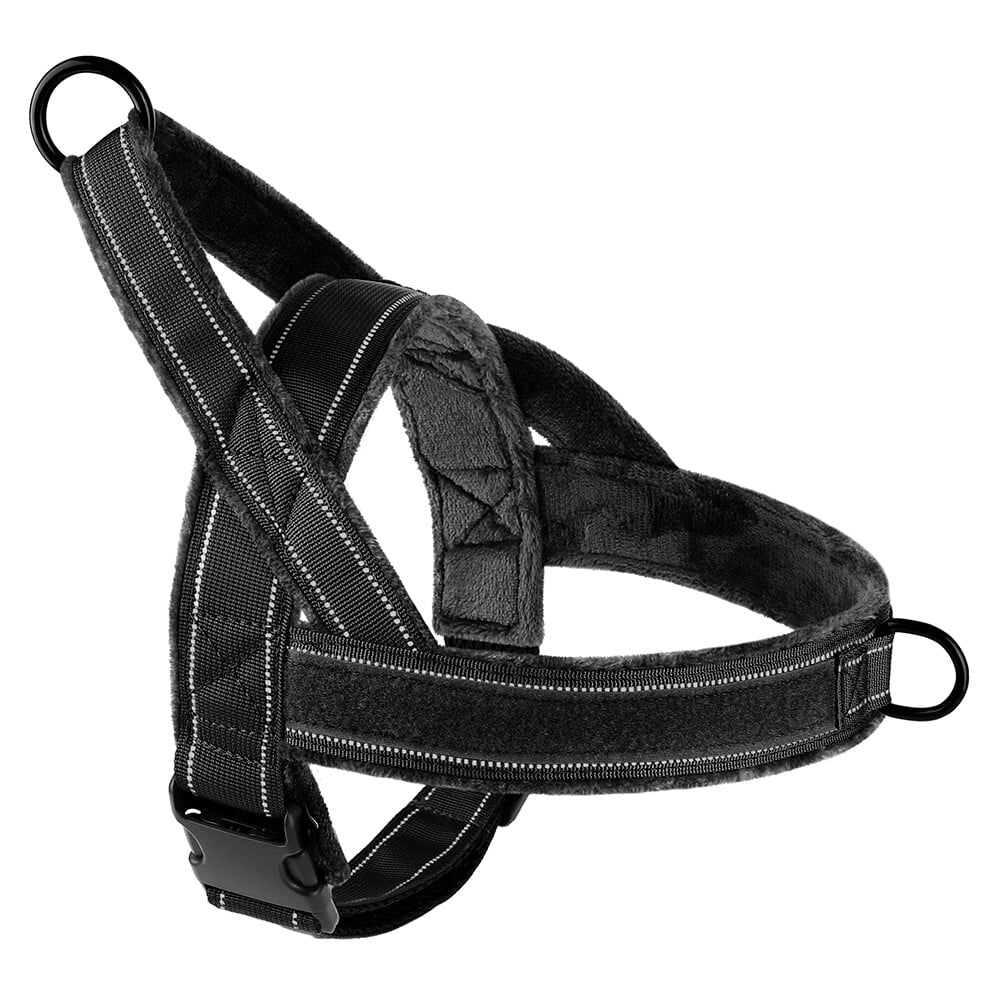 No Pull Dog Vest Harness with Soft Padded Plush Reflective Strip Escape Proof and Quick Fit