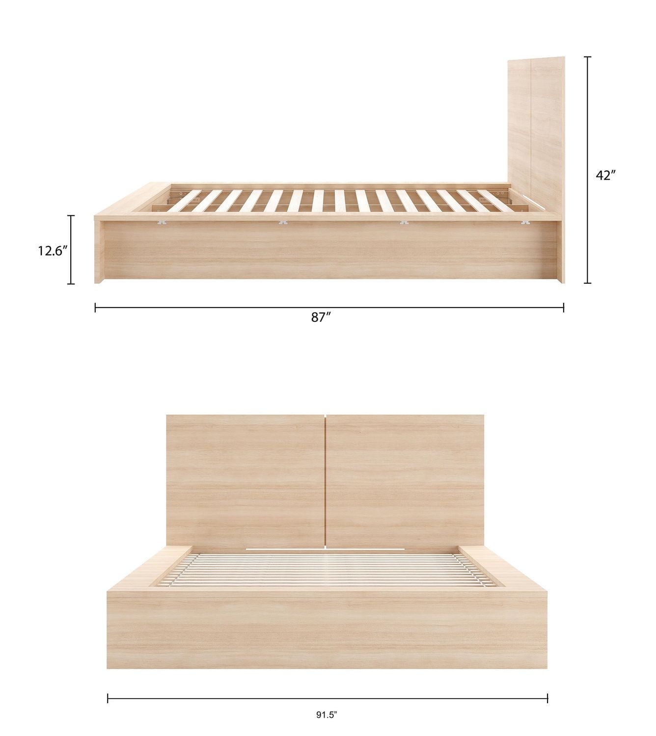 James Platform Bed with Headboard