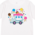 thumbnail image 4 of Inktastic Ice Cream Truck with Ice Cream Cones Boys or Girls Long Sleeve Toddler T-Shirt, 4 of 5