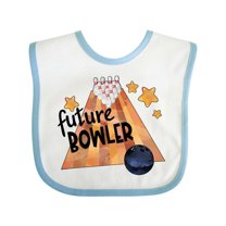 Inktastic Future Bowler Bowling Ball and Pins Boys or Girls Baby Bib