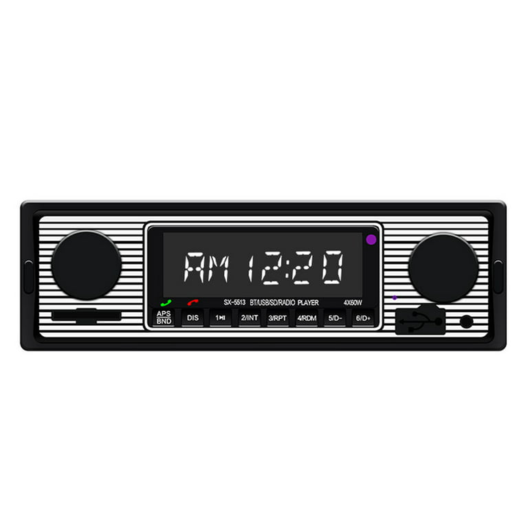 Bluetooth Vintage Car Radio MP3 Player Stereo USB Aux Classic Car Stereo Audio, Size: 178, Black