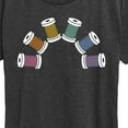 thumbnail image 3 of Instant Message - Rainbow Thread Spool - Women's Short Sleeve Graphic T-Shirt, 3 of 6