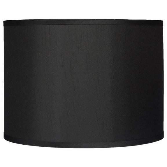 Classic Drum Faux Silk Lamp Shade 8-inch to 16-inch Available Black 14"