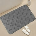 thumbnail image 6 of Qocolhg Bath Mat,Bathroom Rugs Non Slip Washable Thin Absorbent Quick Dry Bath Mat Rubber Backing Fits Under Door Bathroom Floor Mat for Bath,Bathtub,Shower,or Sink,Easy Care,40x60cm Dark Gray, 6 of 7