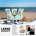 thumbnail image 5 of Pofeuu World Travel Map Print Beach Bag,Waterproof Sandproof Beach Tote Bag, Large Capacity Foldable Beach Bags for Women, 5 of 7