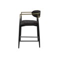 thumbnail image 6 of Acme Furniture Jaramillo Counter Height Chair (Set-2) in Black Chenille & Black Finish, 6 of 6