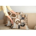 thumbnail image 2 of Ambesonne Monstera Throw Pillow Cover 2 Pack, Boho Arrange Mid Century, 18", Dark Cocoa Pale Brown, 2 of 7