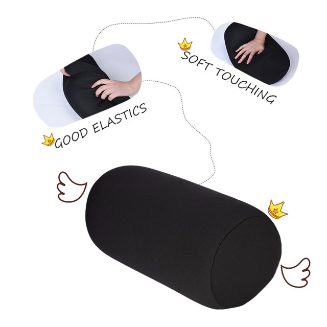 Round Neck Pillow,Lower Back Support Cylinder Microbead Roll, Soft Touch Fabric,Tube Cervical Support For Travel Or In Home,30×14CM