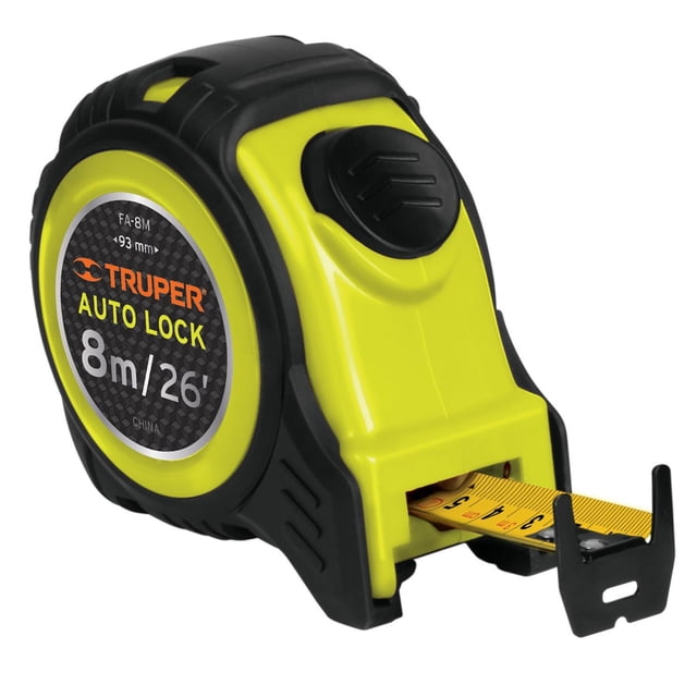 Flexómetro Auto Lock 8 M Cinta 1' Truper Truper FA-8M