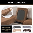 thumbnail image 4 of Eurhowing 4-Piece Velvet Sectional Sofa Covers for L-Shaped Chaise Lounge Couches, Stretch Soft Non-Slip Separate Slipcovers, 3 Seater & 1 Chaise Protectors, Coffee, 4 of 8