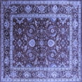 thumbnail image 1 of Ahgly Company Indoor Square Oriental Blue Industrial Area Rugs, 6' Square, 1 of 4