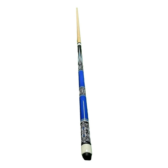 Lipstore 57" Billiard Pool Cue Stick Accessories Portable 2 Shaft for Billiard Player Blue