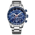 thumbnail image 2 of Watch Men Waterproof Stainless Steel Luxury Quartz Sport Watch Men's Wristwatches Calendar, 2 of 6