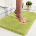 thumbnail image 2 of Bathroom Rug - 16''x24'' Absorbent and Soft Microfiber Shaggy Bath Mat, Non-Slip Machine Washable Bath Rug - Green, 2 of 7