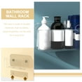 thumbnail image 3 of Wall Mounted Shelf for Bathroom and Kitchen, Adhesive Plastic Storage Rack, Shower Organizer, Hanging Storage Ledge for Seasoning, 3 of 6