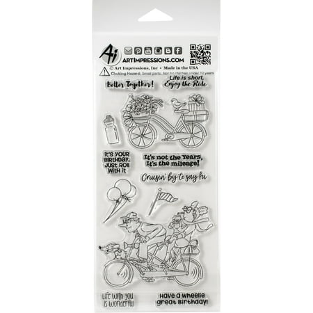 UPC: 0750810796357 | Art Impressions Work & Play Clear Stamps  Enjoy The Ride