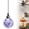 thumbnail image 3 of 2 Pcs Crystal Ceiling Fan Pull Chain, Glass Ceiling Fan Pull Chain, Fan Lamp String Pulls Crystal Decorative Extension with Connector for Ceiling Light Fan 21", 3 of 7