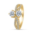 thumbnail image 2 of 1.50ctw Diamond Two Stone Ring in 14k Yellow Gold (G-H, I2-I3, 1.50ctw), 2 of 3
