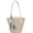 White, variant on PIKADINGNIS Women Straw Bags Summer Rattan Hand-Woven Beach Large Tote Bag with Silk Scarves
