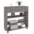 thumbnail image 2 of vidaXL Table Console HAMAR Gris Clair 90x35x90 cm Bois Massif Pin, 2 of 5